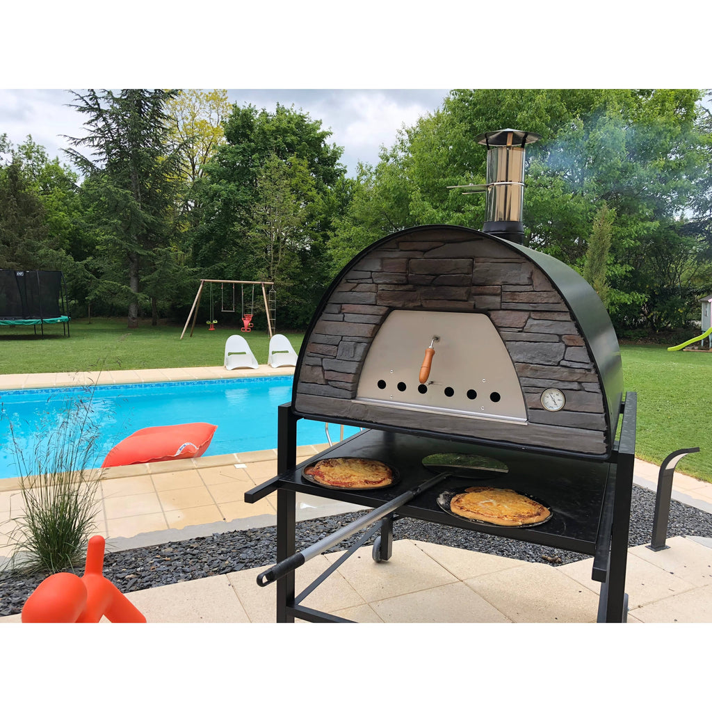 Authentic Pizza Ovens Pizza Oven Black Maximus Prime Large Portable Pizza Oven Black - New Style