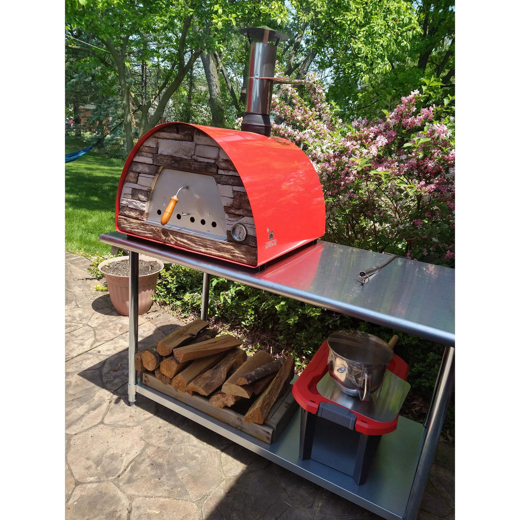 Authentic Pizza Ovens Pizza Oven Red Maximus Mobile Pizza Oven - Red
