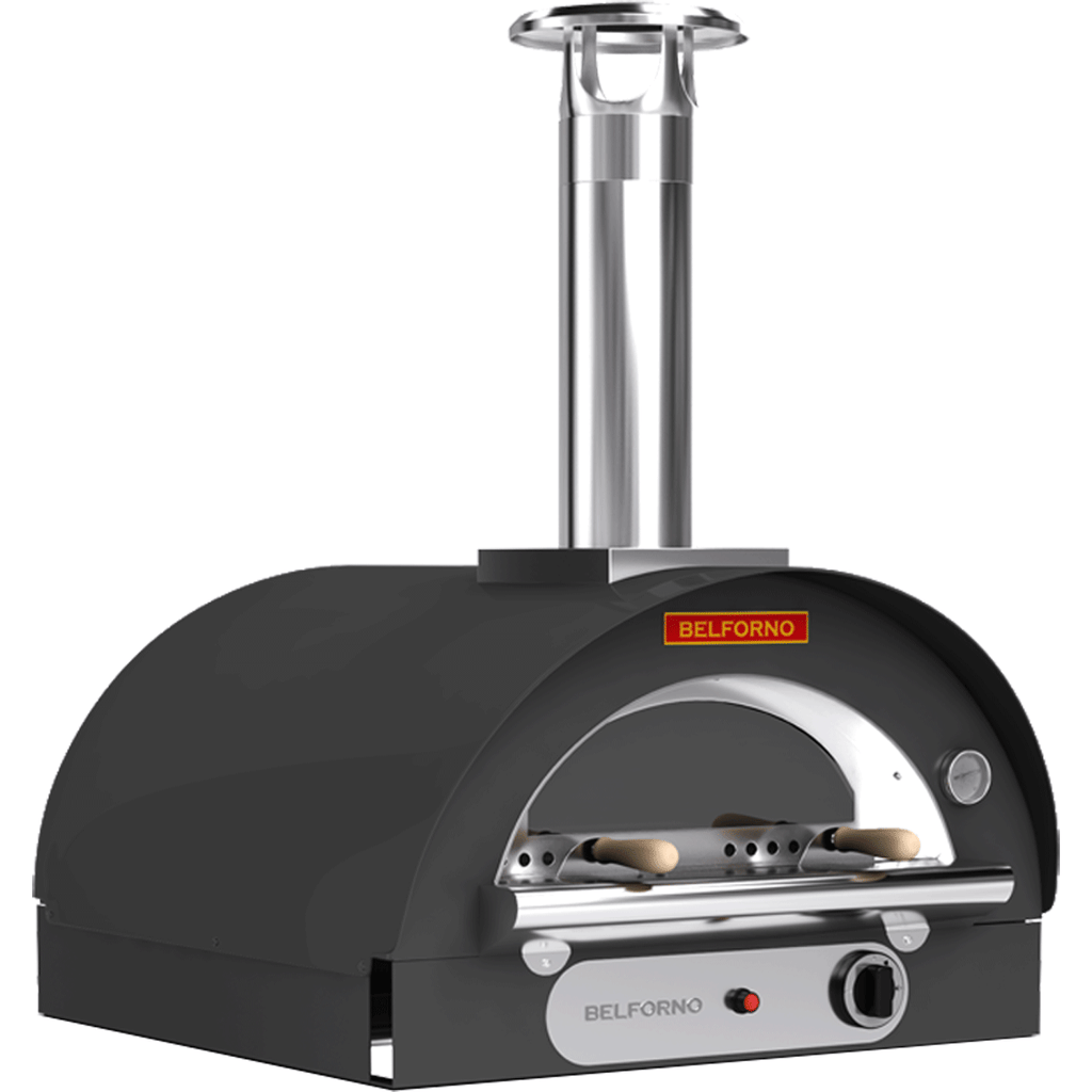 Belforno Pizza Oven Black / Propane (LPG) Piccolo Gas Fired Countertop Oven