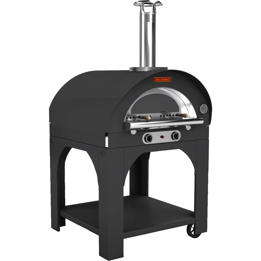 Belforno Pizza Oven Black / Propane (LPG) Portable Grande Gas Fired Oven