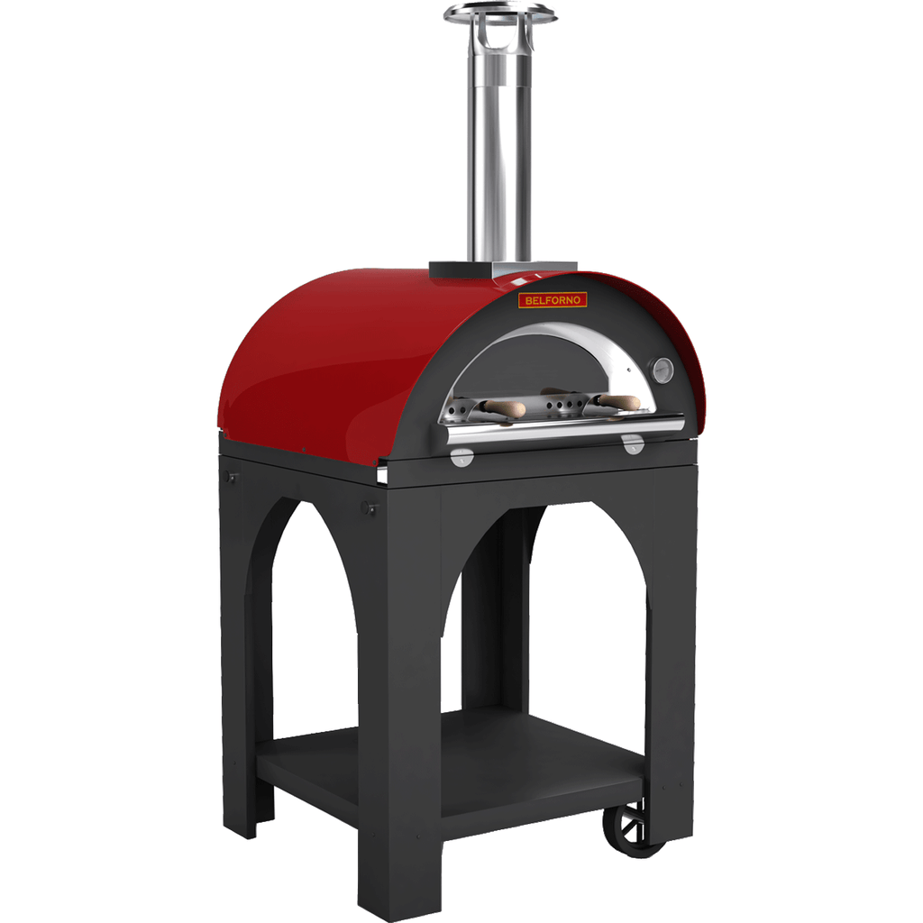 Belforno Pizza Oven Red Portable Medio Wood Fired Oven