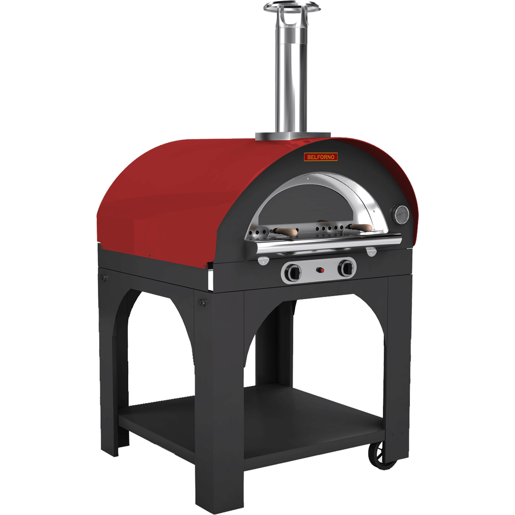 Belforno Pizza Oven Red / Propane (LPG) Portable Grande Gas Fired Oven