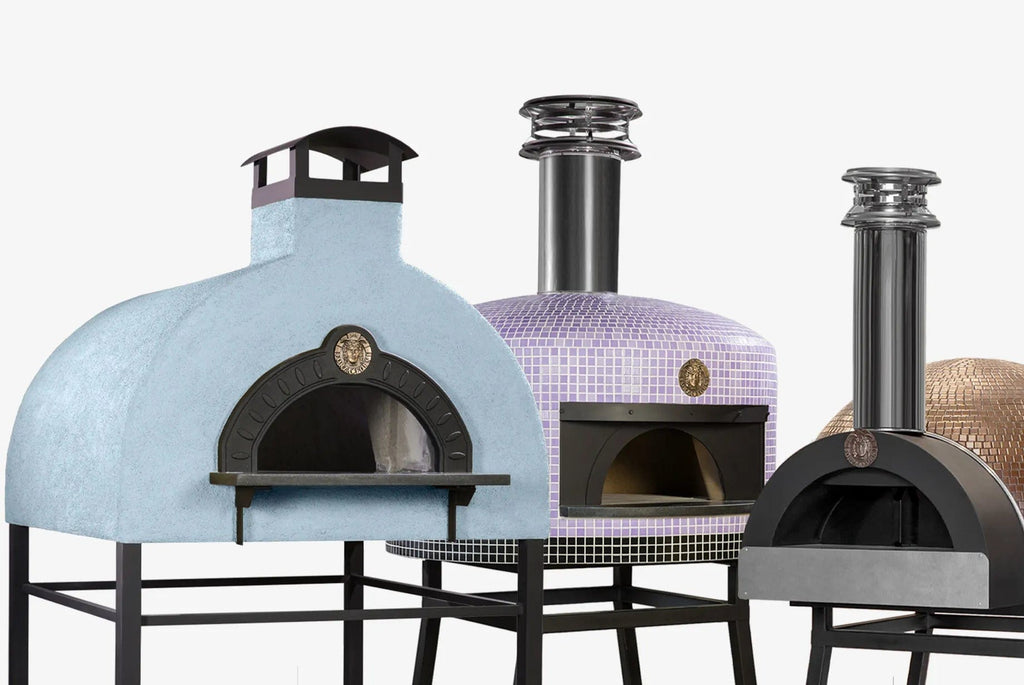 Fiero Casa Pizza Oven Etna Wood Fired or Gas Fired Duo Custom Pizza Oven with Rustic Stucco Finish (Countertop or Freestanding Options)