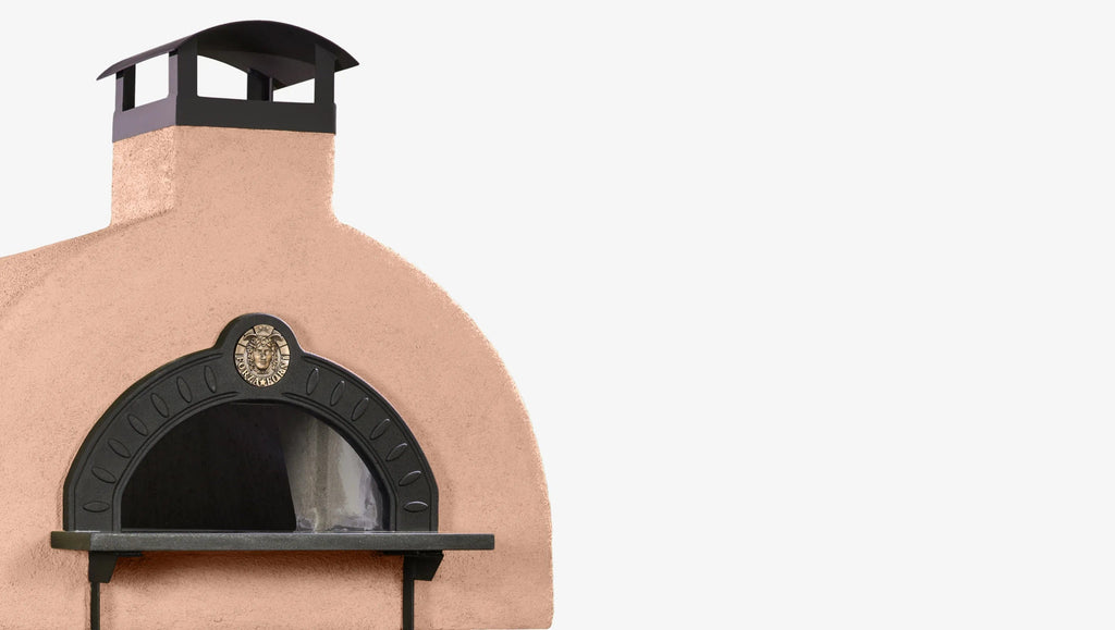 Fiero Casa Pizza Oven Etna Wood Fired or Gas Fired Duo Custom Pizza Oven with Rustic Stucco Finish (Countertop or Freestanding Options)