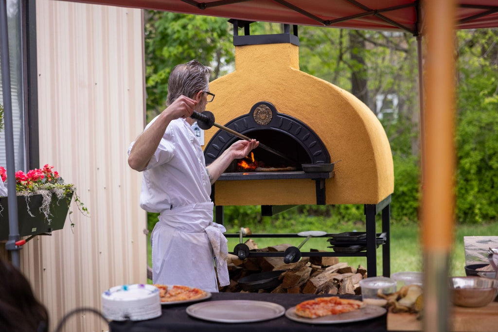 Fiero Casa Pizza Oven Etna Wood Fired or Gas Fired Quattro Custom Pizza Oven with Rustic Stucco Finish (Countertop or Freestanding Options)