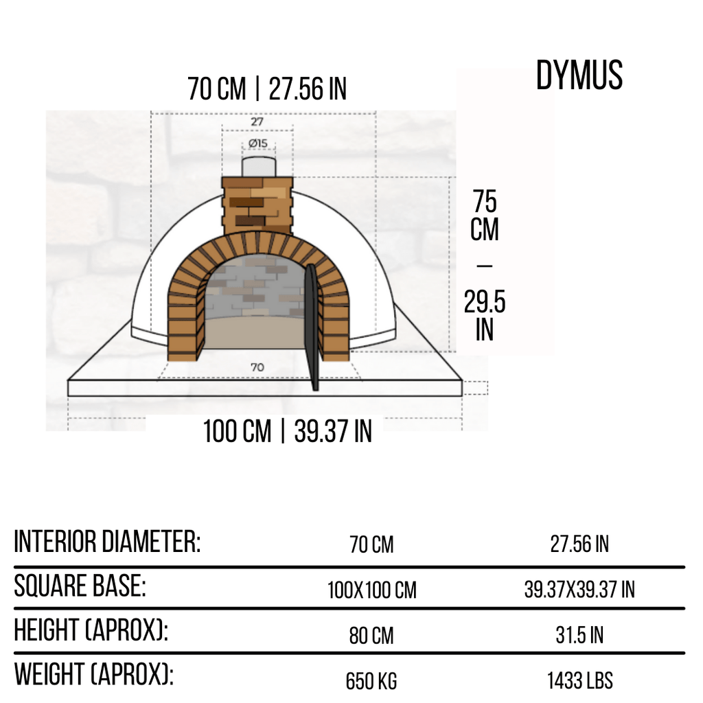 ProForno Pizza Oven Dymus Wood Fired Oven with Hybrid Option