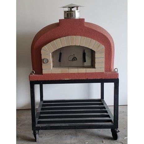 ProForno Pizza Oven Native Red / Stainless Steel Door Mediterranean Pro Wood Fired or Hybrid Option