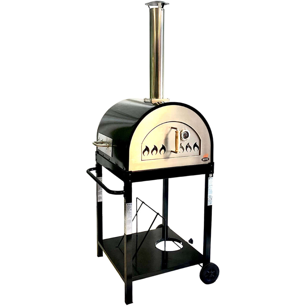 WPPO Pizza Makers & Ovens Black Wood Fired Oven (No Gas) Traditional Wood Fired Pizza Oven 25" With Color and Hybrid options