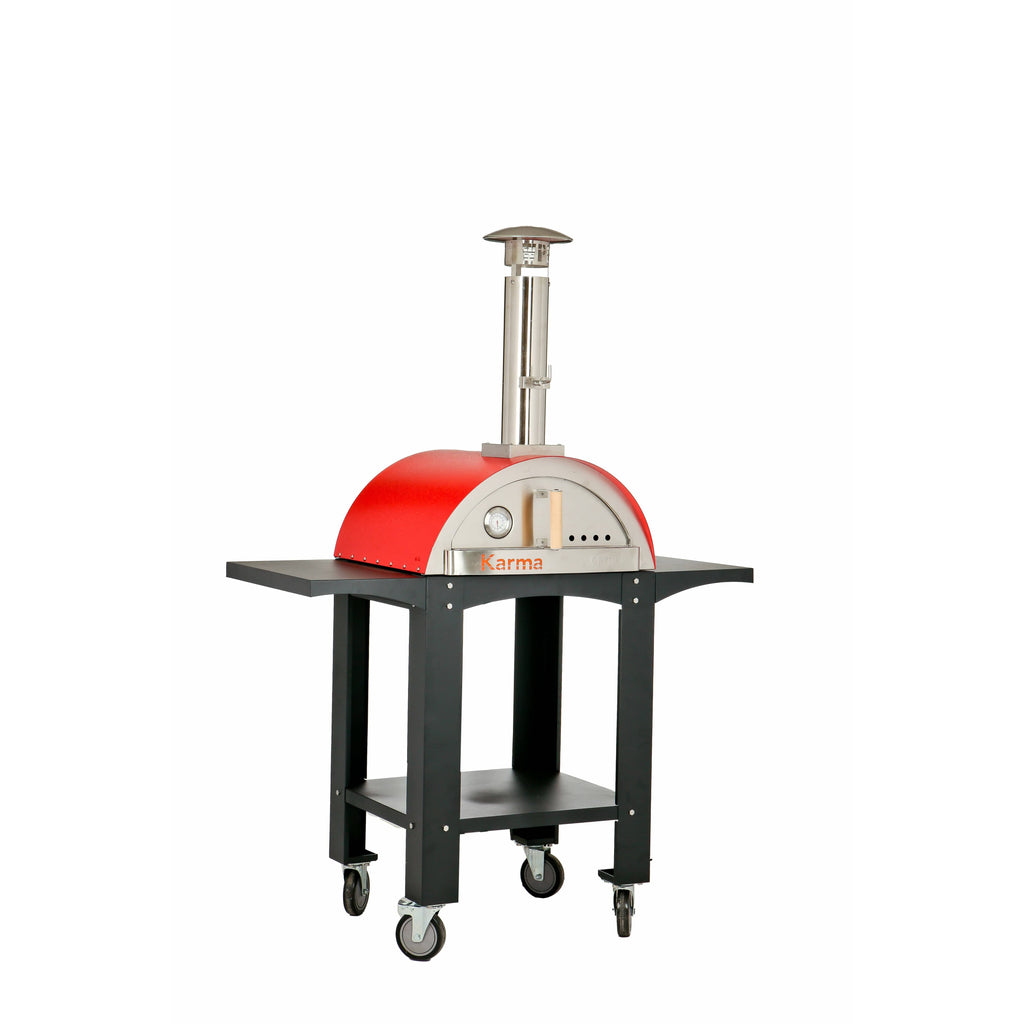 WPPO Pizza Makers & Ovens Red WOOD FIRED PIZZA OVEN, KARMA 25 - COLORED OVENS WITH STAND